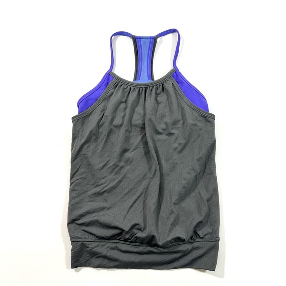 Ivivva Double Dutch Tank Top Grey Purple Size 8 - Picture 1 of 6